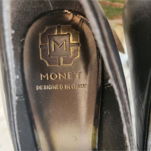 MONET PATENT LEATHER BLACK HEELS SIZE 8 - Picture 2 of 9